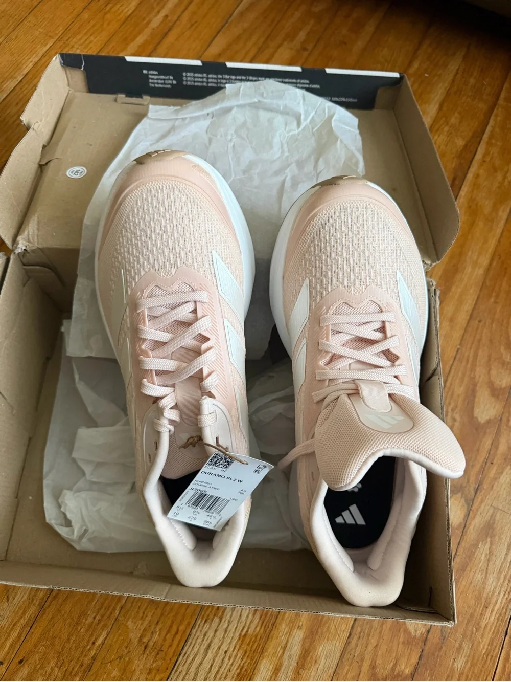 adidas Duramo SL2 W Pale Pink & White Women's Running Shoes 10